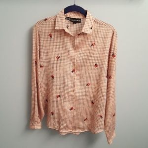 Halston VI Long Sleeve Blouse in Size 8